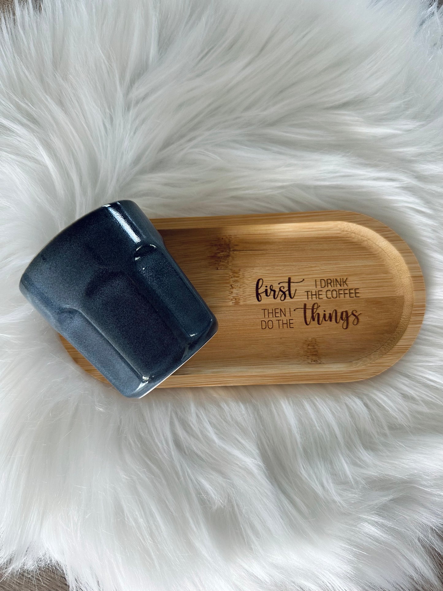 Koffieplankje met boodschap