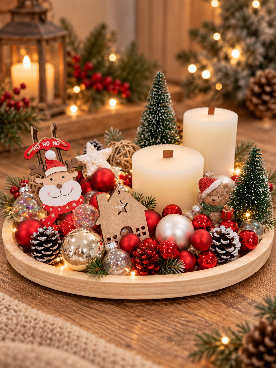 Kerststuk “Holly Jolly Christmas”