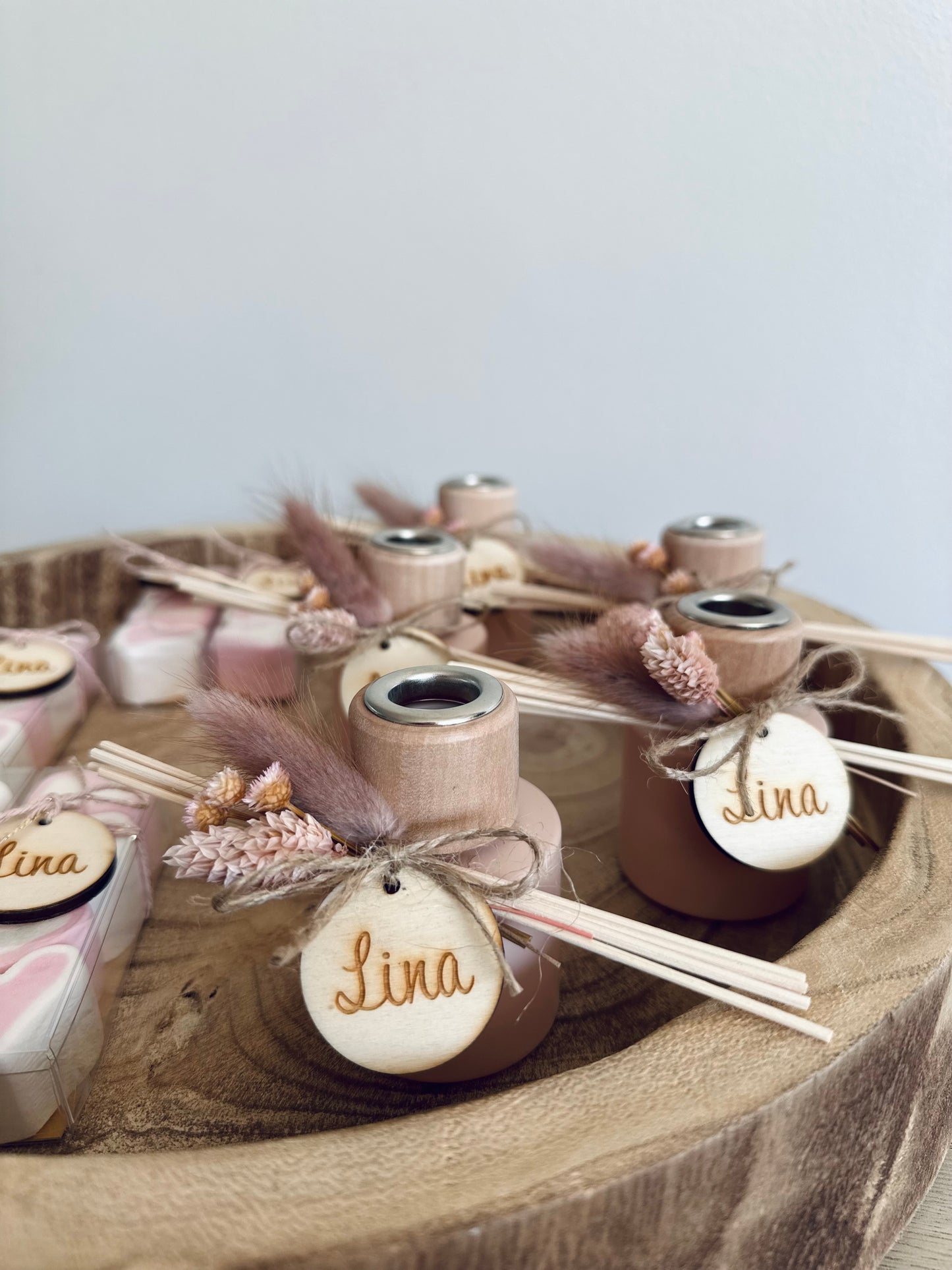 Mini Blush parfumflesje met geurstokjes (5 stuks)