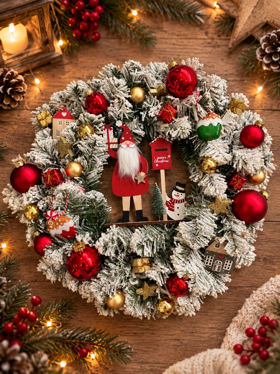 Kerstkrans Santa Clause diameter 50cm