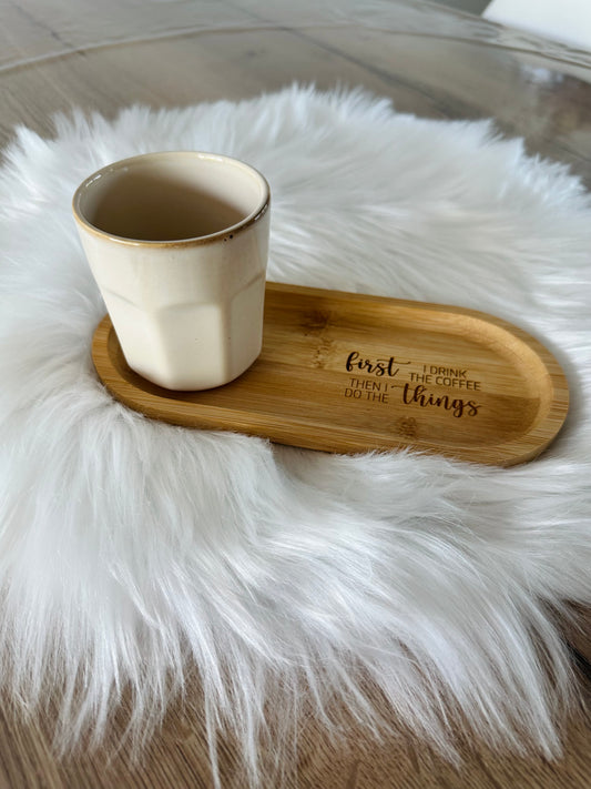 Koffieplankje met boodschap