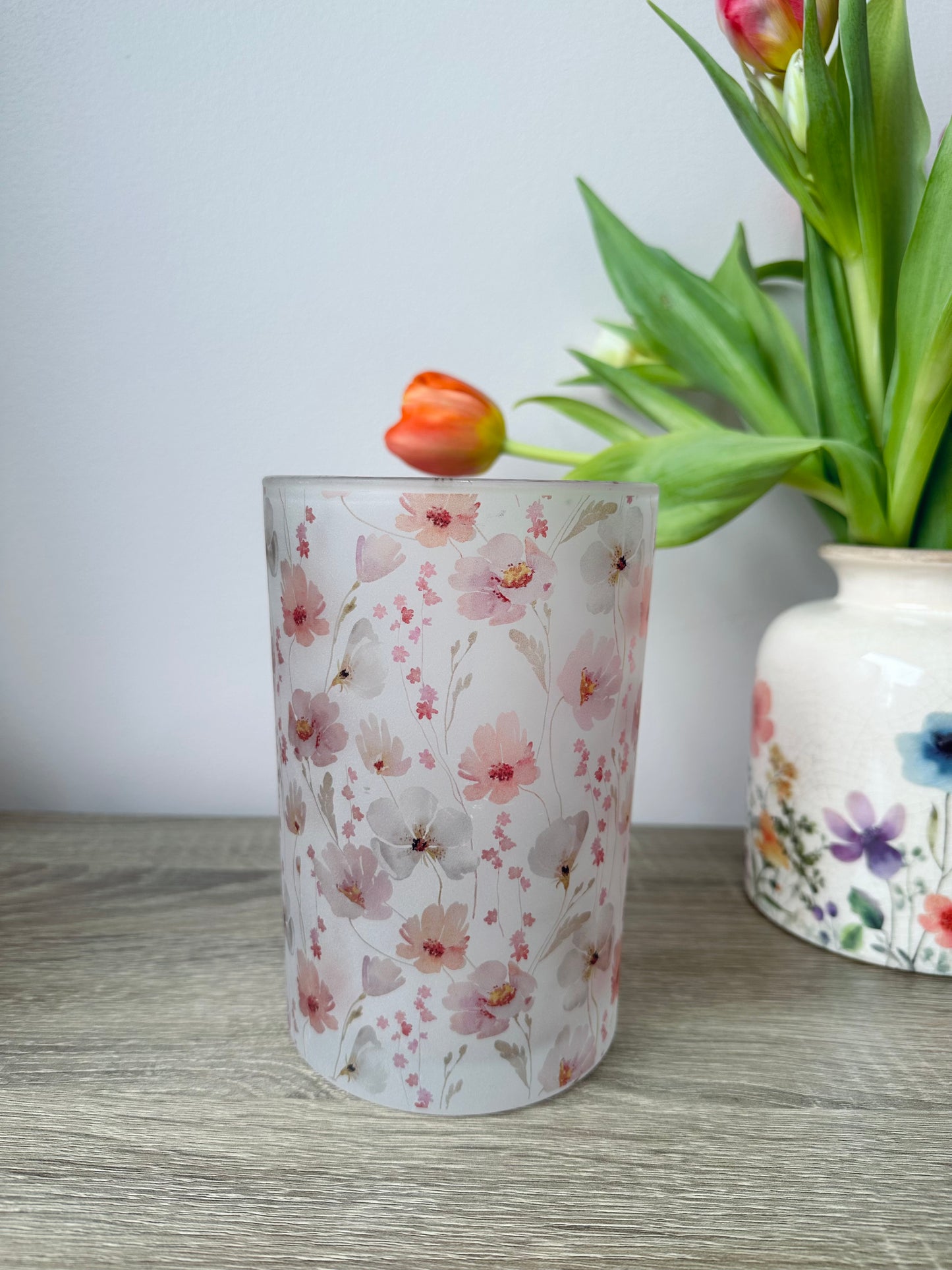 Theelichthouder Flowers groot