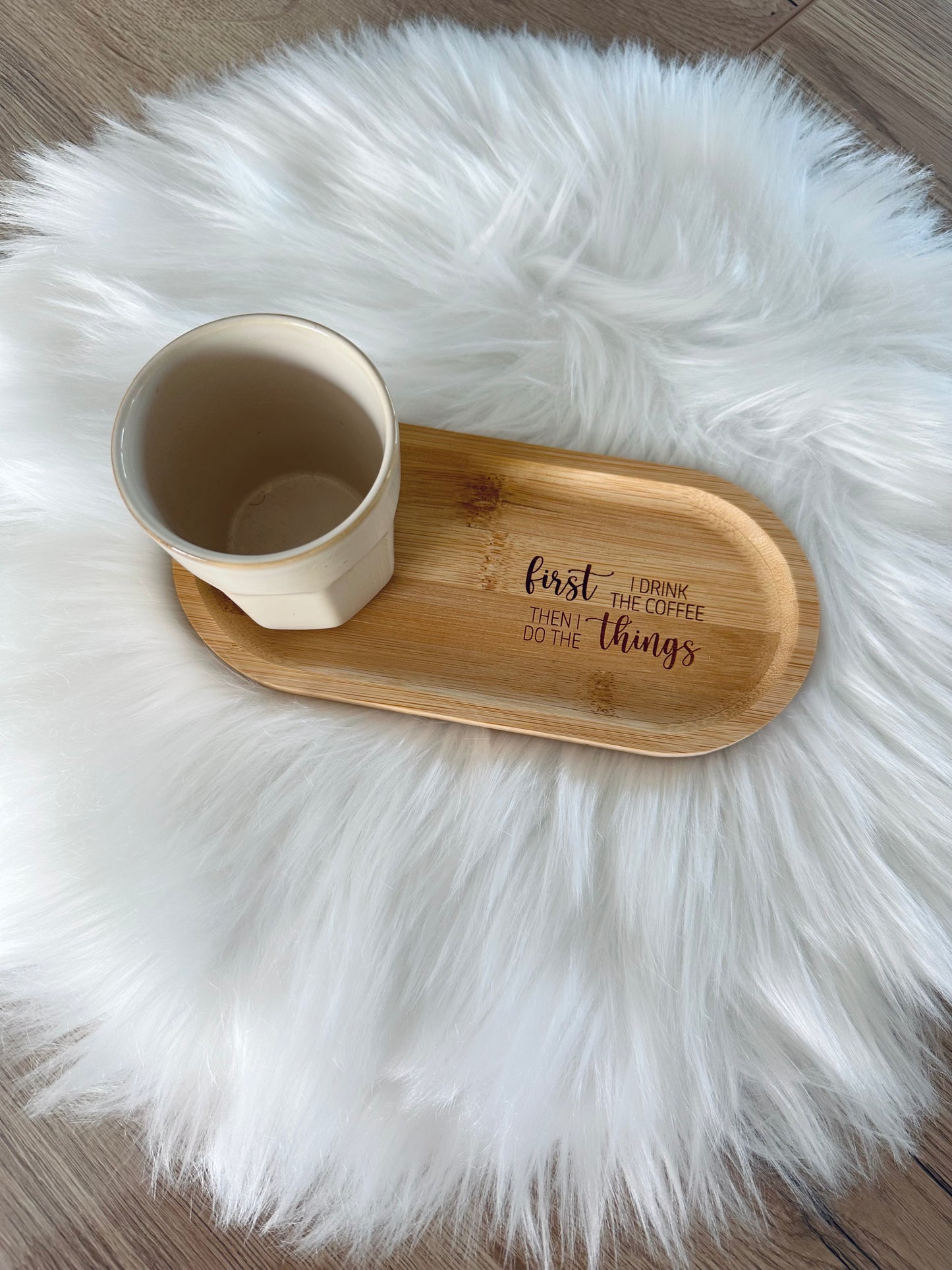 Koffieplankje met boodschap