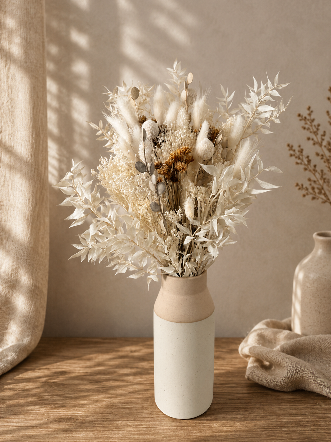 Boeket sweet naturel incl. vaas