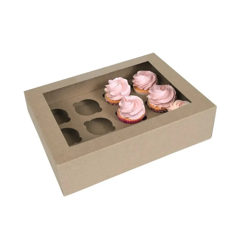 HoM Cupcake Doosje 12 Kraft 1 st