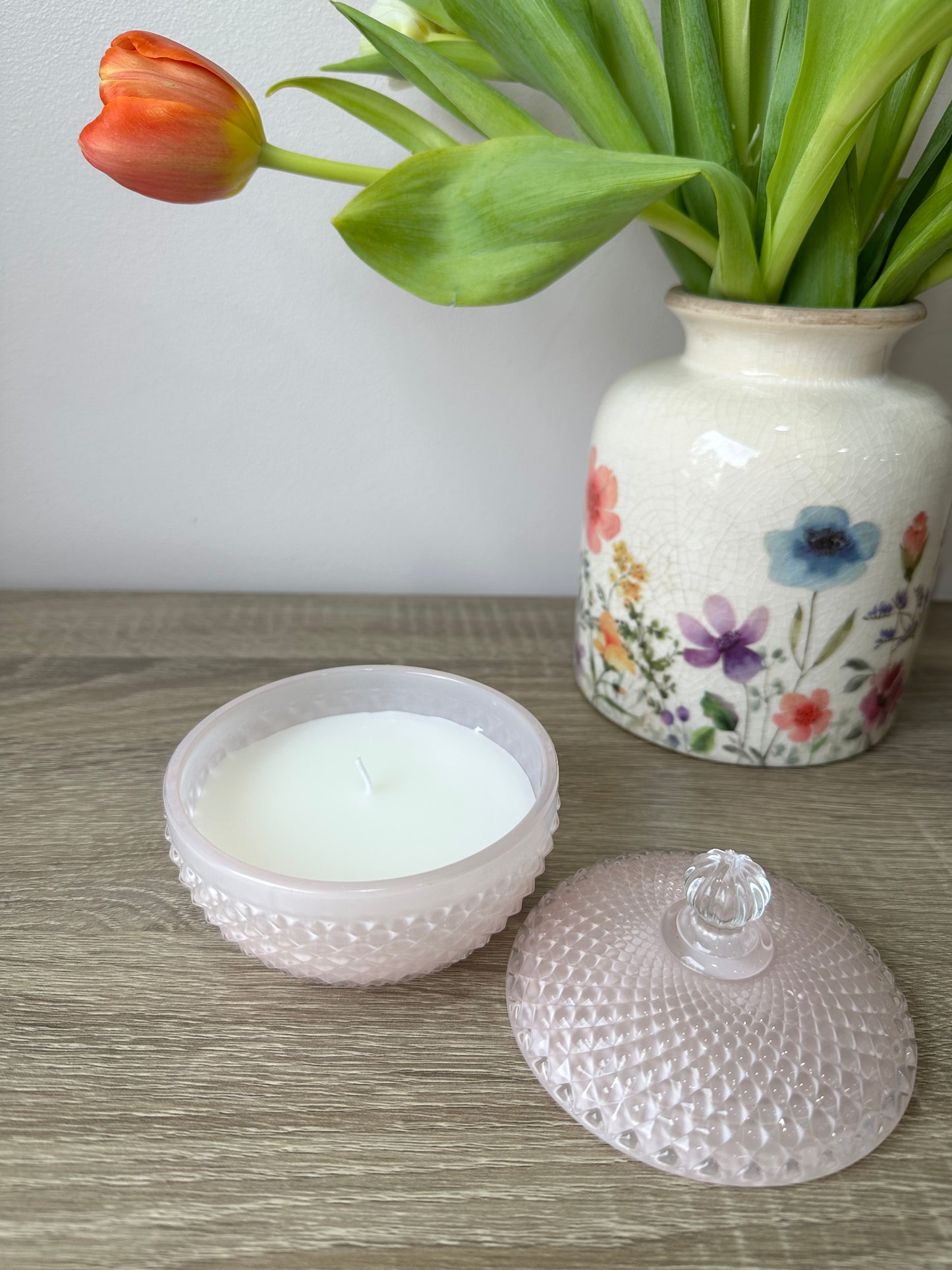 Candle soft pink