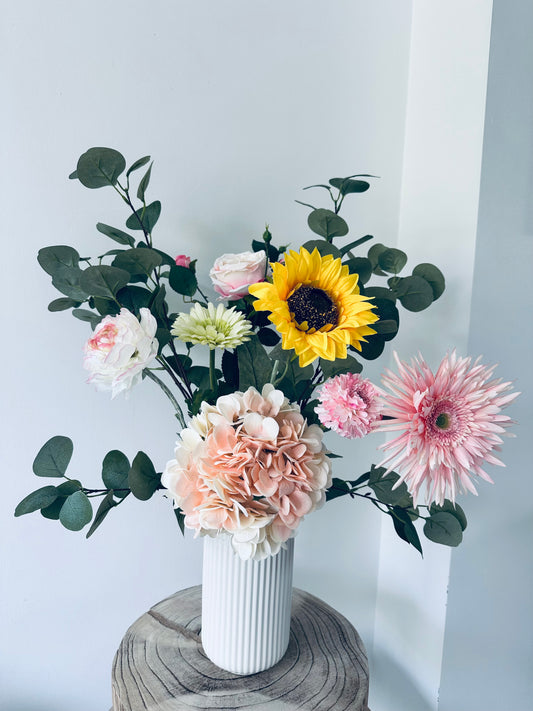 Zijden boeket Livi incl. Vaas