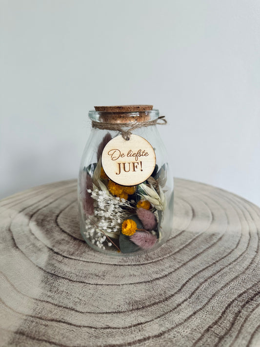 Gesloten vaasje De liefste juf