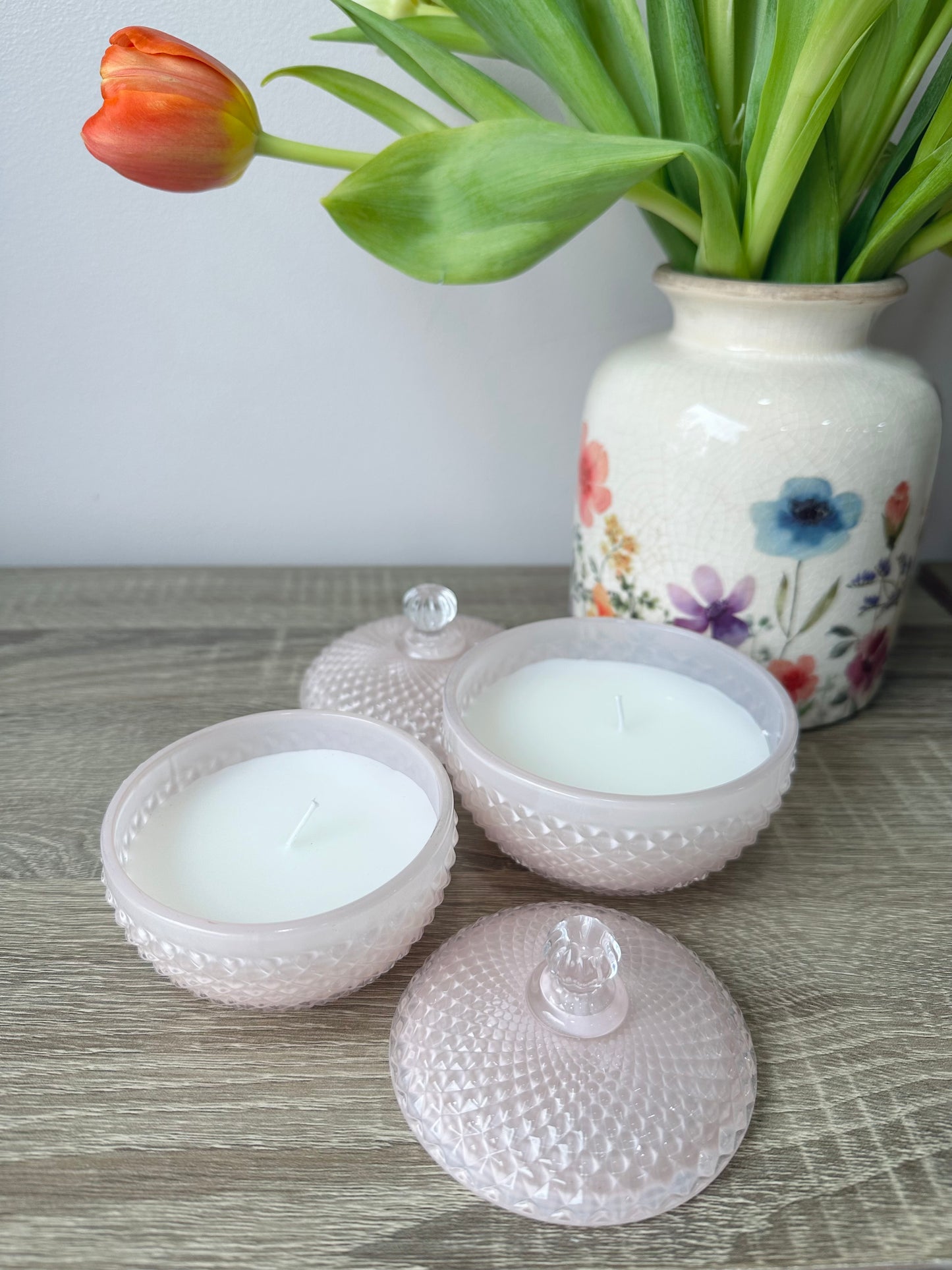 Candle soft pink