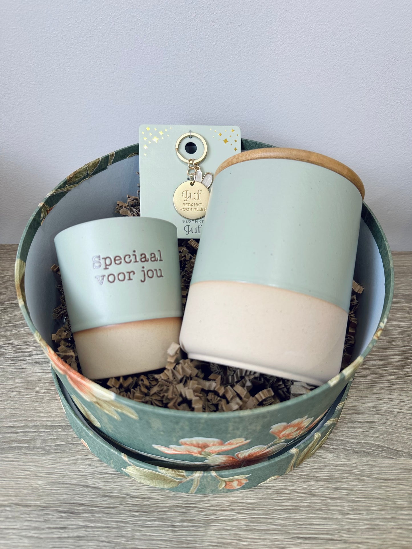 Ceramics geschenkset Juf