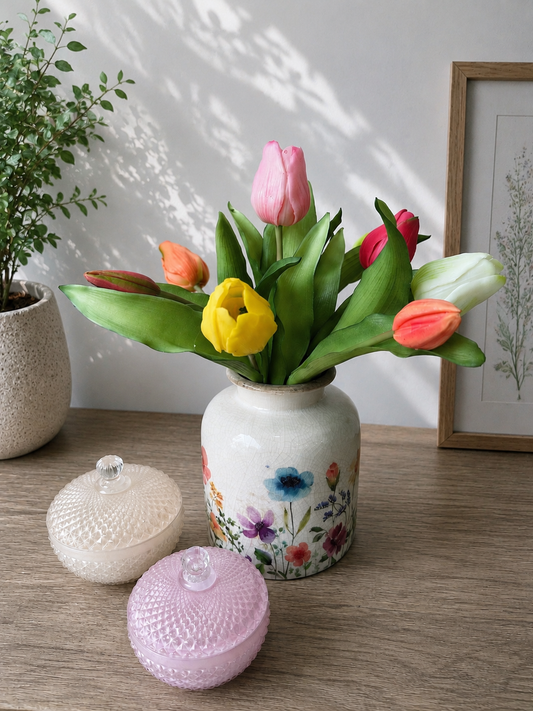 Vaas Flower en Mix Tulpenboeket
