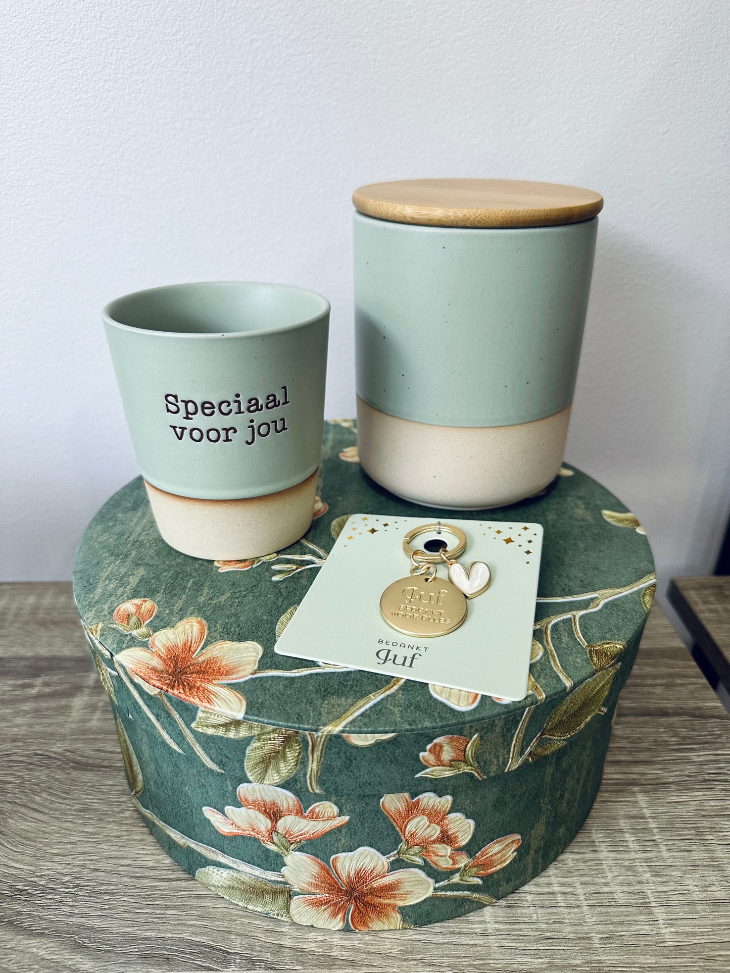 Ceramics geschenkset Juf