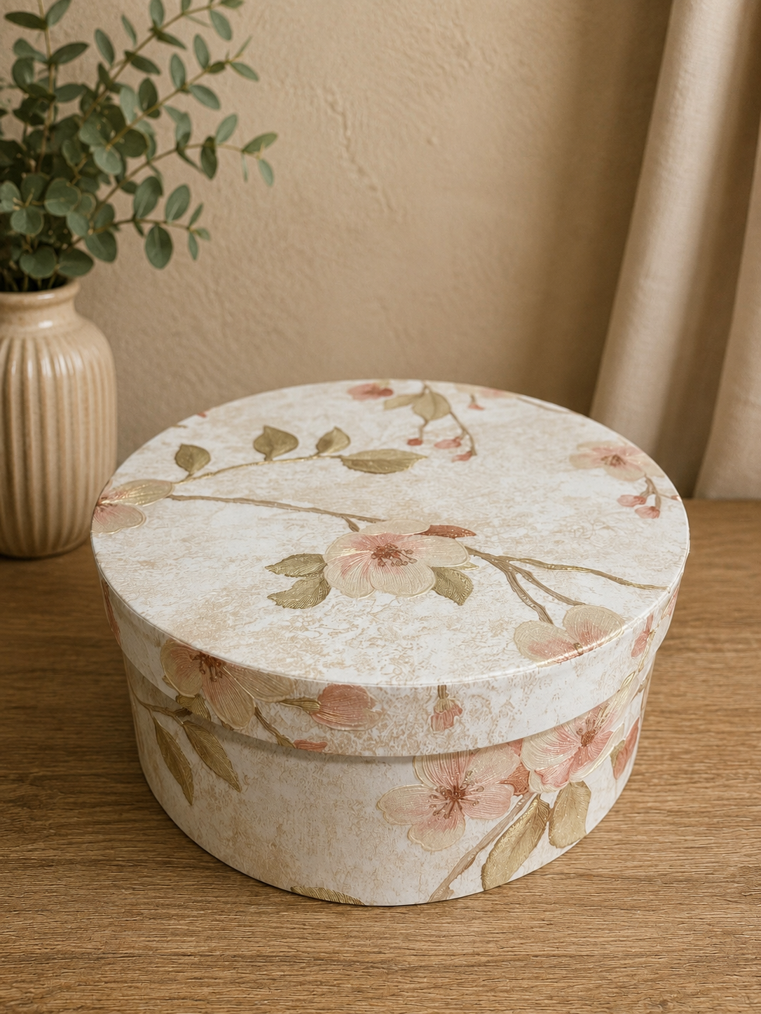 Ronde Opbergdoos met Bloemenprint