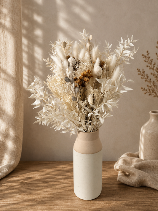 Boeket sweet naturel incl. vaas