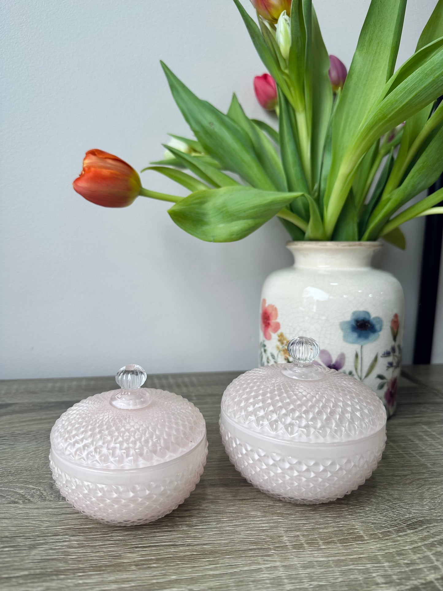 Candle soft pink small