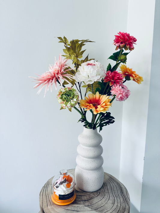 Zijden boeket Jadore incl. vaas