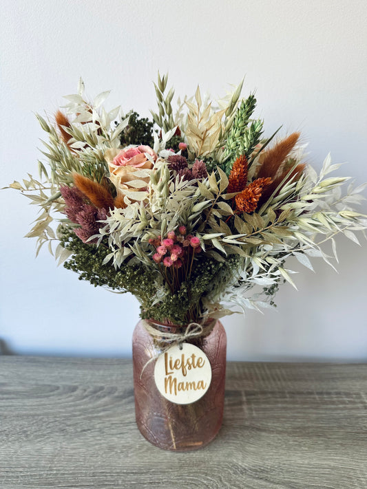 Boeket Lieze incl. vaas Mama jij bent de liefste