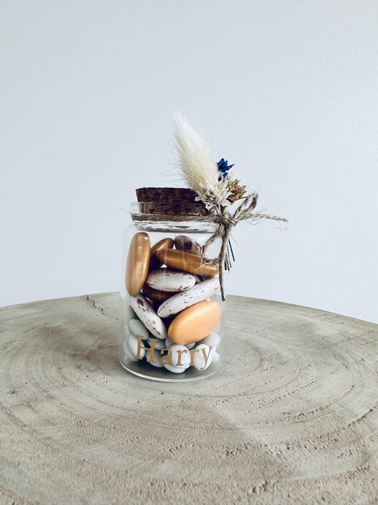 Mini glazen potje met kurk (per 10 stuks)